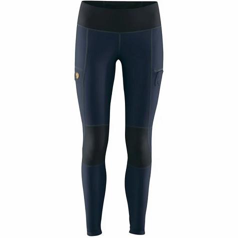 Fjallraven Abisko Trekking Tights Navy Singapore For Women (SG-246106)